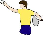 <center>Traditional Palm-Up Grip <br>
for the Service Toss</center>