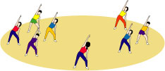 <center>Non-Elimination “Simon Says” Uses Two 
Groups Playing Simultaneously</center>