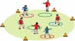 Soccer: Musical Hoops Leadup Game