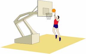 Adjustable Baskets Allow Every 
Player to Dunk the Ball